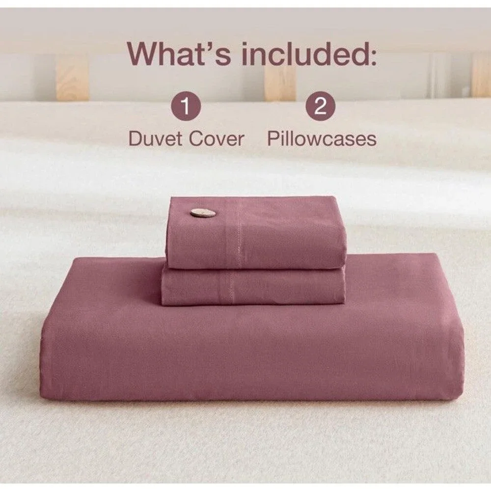 JELLYMONI California King Duvet Cover Set - 100% Washed Cotton Linen